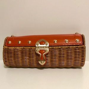 Michael Kors Santorini Woven Wicker Clutch